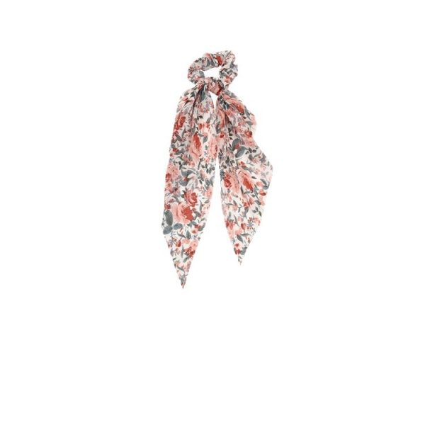 Streamer floral scrunchie ins Internet celebrity new floral head rope silk scarf headband headband scrunchie leather band female tie - Image 5
