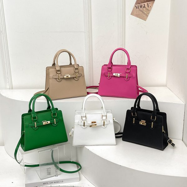 Simple Retro Handheld Kelly Bag Women's Spring Summer 2025 New Trendy Shoulder Bag Fashion Commuter Crossbody Square Bag