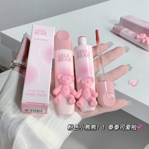 Gege bear Bear Tender Lip Glaze Matte Matte Matte Lipstick Not Easy to Fade Lipstick Schoolgirl White Lip Clay