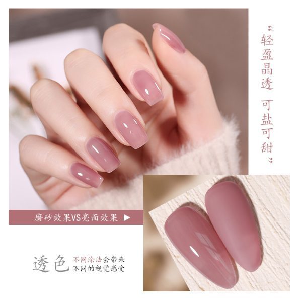 2024 new 59 color translucent versatile ice sheer series nude nail polish glue net red number nail polish glue full set for nail art - Image 2