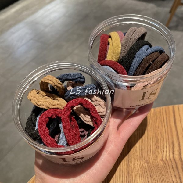 Dongdaemun basic model 20 rubber bands female hair ring Korean net red head rope head ring Korean version headwear hair accessories female - Image 4
