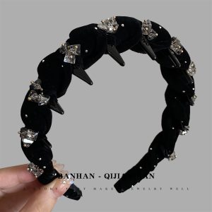 The original [Star Diamond Secret Language] headband high-end sense is hand-woven full of diamond headband broken hair finishing artifact hairpin
