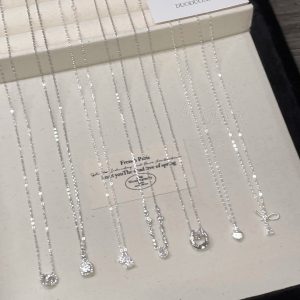 925 sterling silver aquamarine butterfly necklace women's non-fading ins niche high-end sense light luxury collarbone chain accessories wholesale