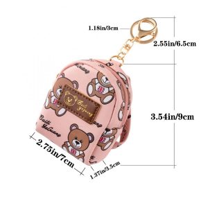 Popular girl's heart ins, fashion creative coin purse, cute bear, portable integrated storage coin key case