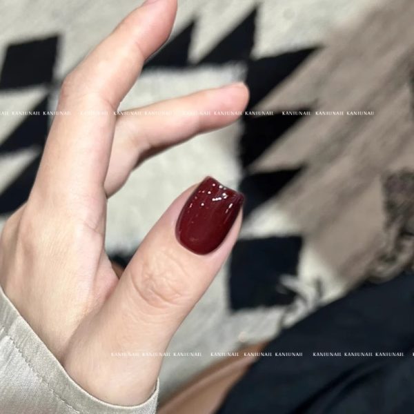 Ancola Red Nail Polish Glue 2024 New White Jujube Clay Red Brown Cherry Wine Red Nail Art Shop Only - Image 4