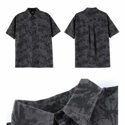 Men's spring trend, standard, Japanese literature, youth, fashion, Harajuku long-sleeved shirt, fashion, square collar, trendy temperament, new style