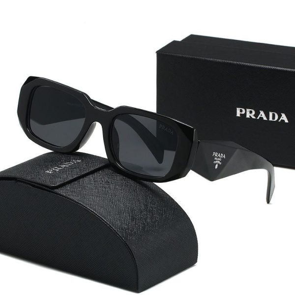 European and American retro P home sunglasses PR17 rectangular plate personality trend unisex ins sunglasses anti-glare