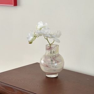 Green second-hand glass vase ornaments, creative water living room, TV cabinet, porch, flower arrangement, ornaments, French glass
