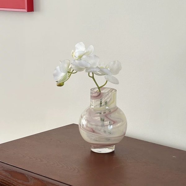 Green second-hand glass vase ornaments, creative water living room, TV cabinet, porch, flower arrangement, ornaments, French glass - Image 4