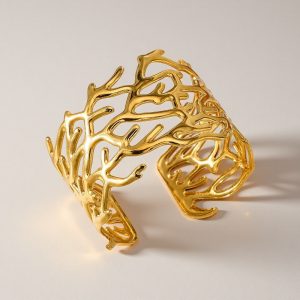 European and American marine stainless steel bracelets exaggerated widened version of personalized high-end open ornament bracelets niche titanium steel