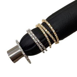 Super flash pearl row diamond thin ring ring women's light luxury high-end personality unique exquisite fashion versatile ring ring