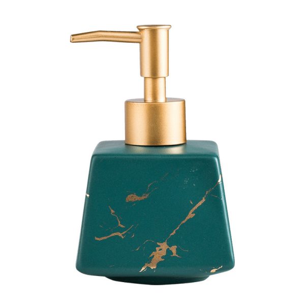 Light luxury ceramic hand sanitizer, shower gel, shampoo, water bottle, lotion, press bottle, model room bathroom decoration - Image 5