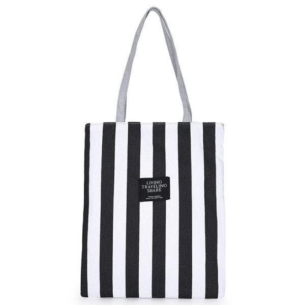 2024 New Cross-border Handbag Women's Shoulder Bag Convenient Premium Striped Crossbody Bag Handbag Student Make-up Bag - Image 5