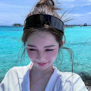 New CD Headband Sunglasses 2-in-1 Fashionable Future Tech Sunglasses Black Premium Acetate Goggles