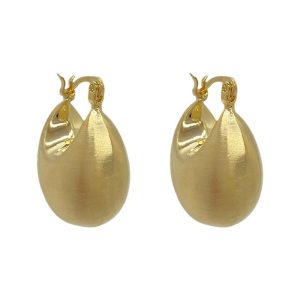 French retro fashion niche design brushed earrings simple and cold wind explosion earrings temperament elegant earrings