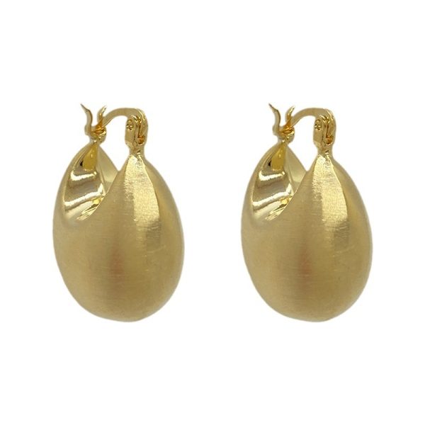 French retro fashion niche design brushed earrings simple and cold wind explosion earrings temperament elegant earrings - Image 5