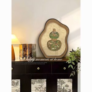 Medieval style Fulu gourd desktop painting, TV cabinet painting, living room table painting, high-end entryway cabinet ornaments, ornaments