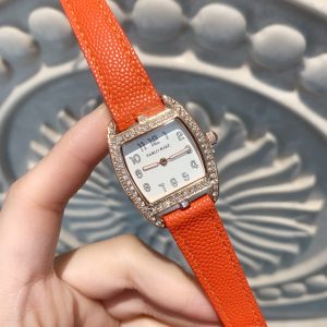 Fashion square women's diamond set watch classic orange quartz watch light luxury explosive foreign trade wholesale dropship