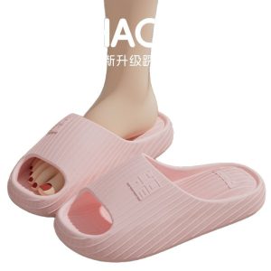 Non-slip silent EVA bathroom slippers women's platform home soft sole-proof-proof slippers bath sandals men