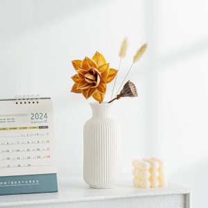 Cross-border ins style vase ceramic ornaments high-end flower arrangement model room living room homestay decorations