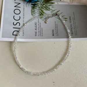 Vacuum crystal beaded clavicle chain sparkling necklace women's fashionable stacking necklace women's ins cold wind