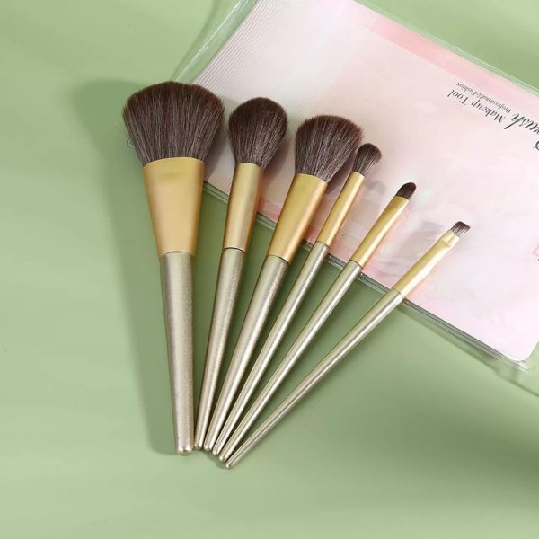 Japanese and Korean style exquisite makeup brushes 6 pcs 3 large and 3 small makeup brush set Beauty tools makeup brushes are on sale - Image 3
