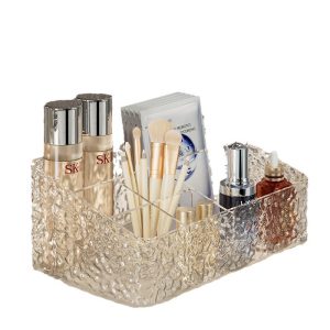 YZ2588 New Glacier Pattern Large Six-Compartment Storage Box Desktop Cosmetic Storage Basket Bathroom Toilet Storage Box
