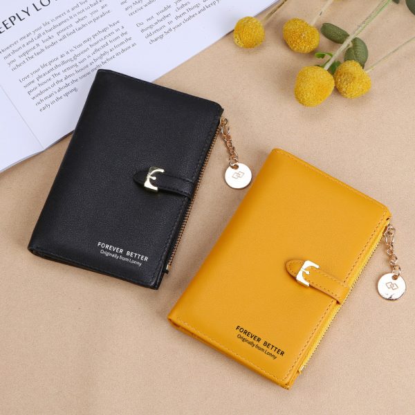 Wallet women's Korean version large-capacity mid-length clutch bag is versatile, simple zipper buckle card holder