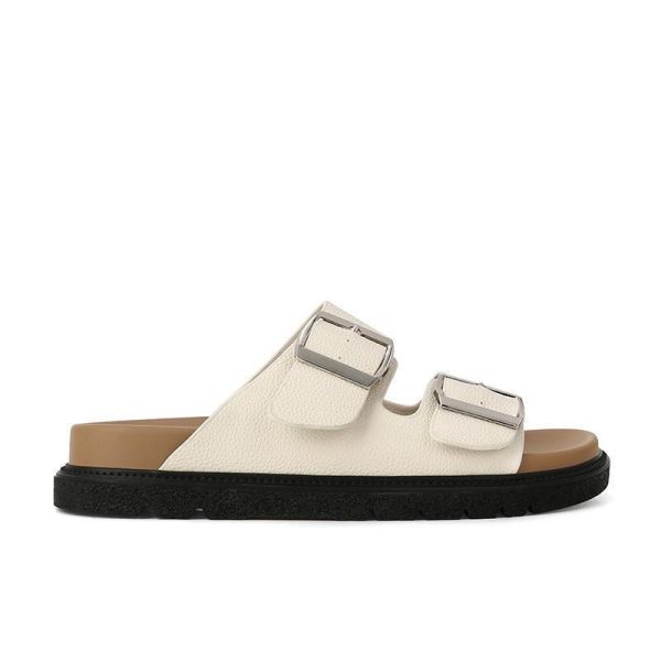 2025 new Internet celebrity Birkenstock platform sandals for women wear summer fashion square buckles with double straps and non-slip slippers - Image 5