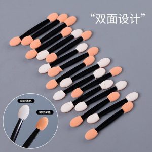 Factory Cross-border Eyeshadow Stick Double Head Latex Cotton Sponge Brush 6.5CM Makeup Tools 50 Pcs Bag Nail Art Blending