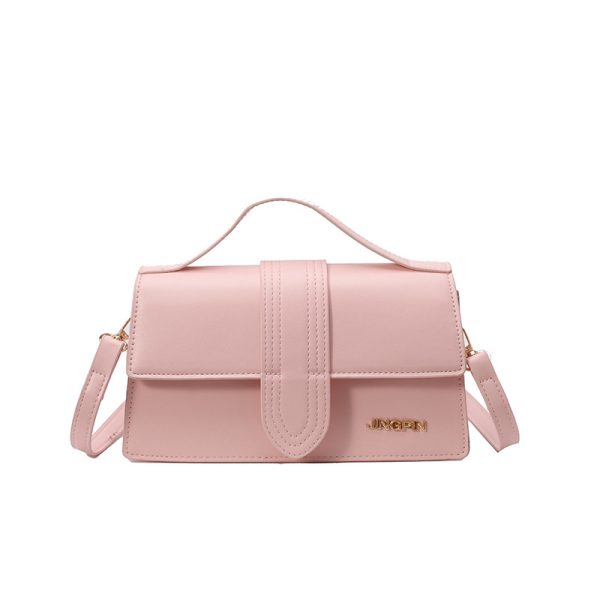 Spring fashion and foreign style new 2025 new texture solid color simple hand-to-hand shoulder crossbody armpit small square women's bag - Image 5
