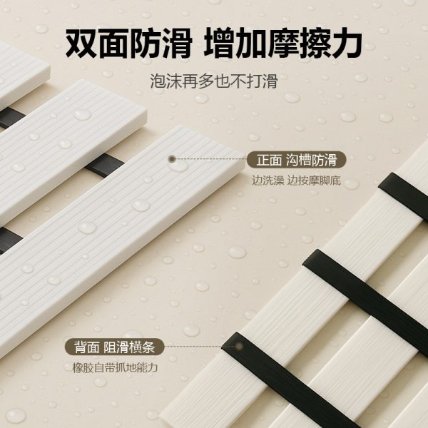 Cross-border anti-slip mat foldable bathroom toilet partition bath shower foot step mat door anti-drop carpet - Image 4