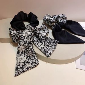 Simple temperament bow head rope girls 2025 new high-end sense hair tie streamer hair rope ponytail headband