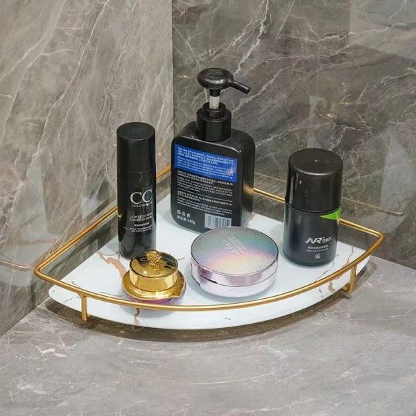 Bathroom, toilet, kitchen corner, toilet, cosmetics, tabletop, handwashing, sink, corner, triangle storage shelf - Image 4