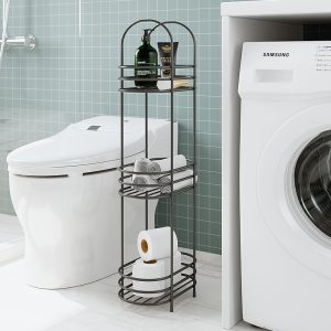 Bathroom shelves, toilet sandwiches, floor-standing storage cabinets, bathroom toilets, narrow side cabinets, toilets are cool and cool