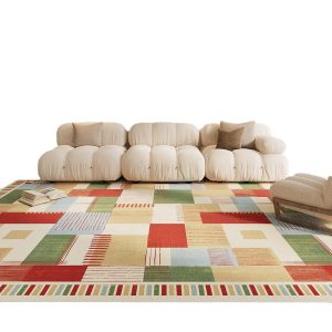 American-style waterproof and stain-proof carpet living room, retro light luxury, high-end sense of home, wipe-free-wash, no-care bedroom floor mat