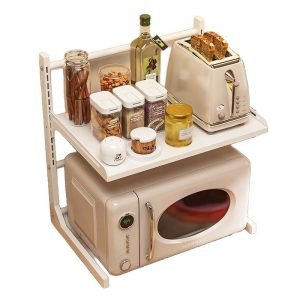 Worktop, multi-layer, retractable microwave, thickened shelf, kitchen, home storage, oven, pot holder, compartment shelf