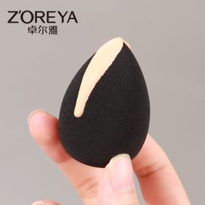 Beauty eggs do not eat makeup drops, diagonal cut makeup sponges, makeup eggs, dry and wet eggs, black makeup eggs in a box