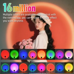 Foreign trade color matching, filling light, atmosphere, projection light, Internet celebrity shooting, sunset light, sunset lampstand, graffiti night light