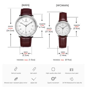 IBSO Couple Set New Belt Quartz Men's and Women's Watch Fashion Casual Analog Digital Graduated Watch