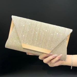 Cross-border European and American fashion pleated envelope bag temperament dress dinner clutch bag party evening bag ladies banquet bag