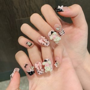 Blush cartoon cute whitening high-end nail patch hand-worn nail patch