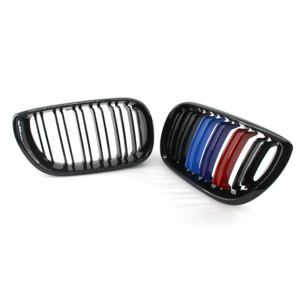 Cross-border exclusive for 02-05 BMW BMW 3 Series E46 grille gloss black double-line M version grille - Image 2