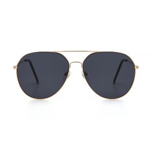 Fashion toad ultralight sunglasses simple gold frame sunglasses aviator glasses men's and women's fashion wear travel sunshade