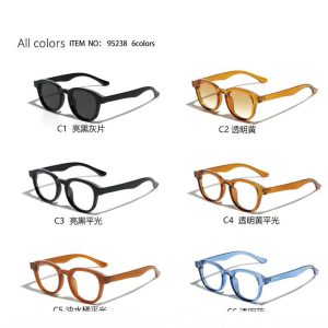 2024 new round European and American Internet celebrities with the same high-end sunglasses men, Xiaohongshu with the same retro sunglasses women