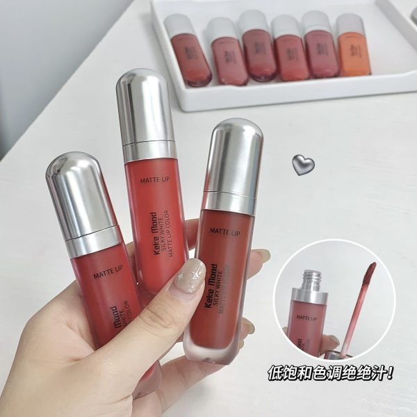 kekemood ultimate soft velvet lip glaze lip glaze matte velvet lipstick is waterproof, does not fade and does not stick to the cup - Image 2