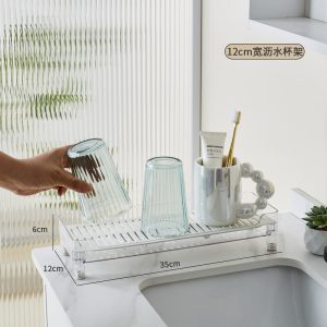 Bathroom toilet shelf toothbrush shelf mouthwash cup tray wash countertop light luxury cosmetics storage box