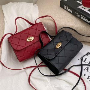 Diamond striped small square bag women handbags2021 Korean version of the portable small bag foreign trade wholesale fashion trendy bag