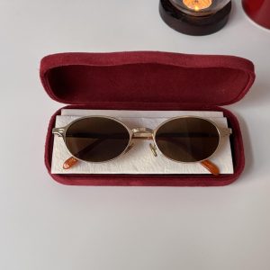 European and American small frame oval sunglasses female trendy Internet celebrity same small face UV protection American retro sunglasses ins