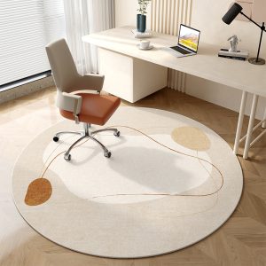 Carpet Living Room Simple Round Household Absorbent Anti-Slip Crystal Fleece Carpet Dirt-resistant and easy to care for sofa coffee table blanket